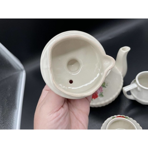 Vintage Northland Tea Pot Floral with Creamer And Sugar Bowl Japan 3 Piece Set - Picture 8 of 14